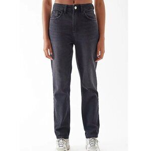 BDG Petite High-Waisted Mom Jean in Washed Black